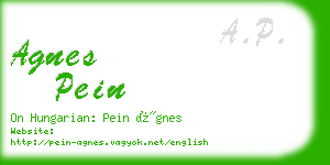 agnes pein business card